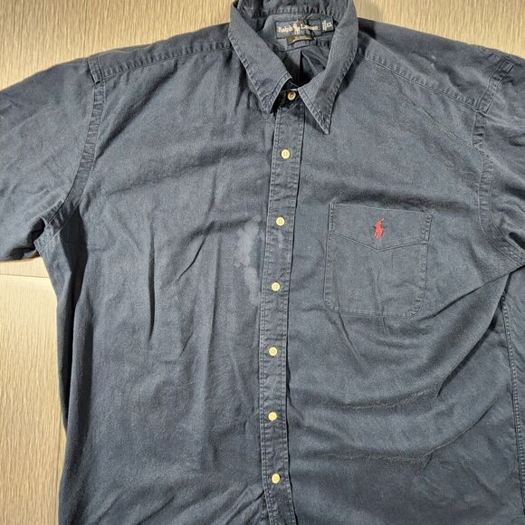 Ralph Lauren Blake Faded Blue Button Down Shirt Red Pony  Blake Mens Size XL - Picture 6 of 13